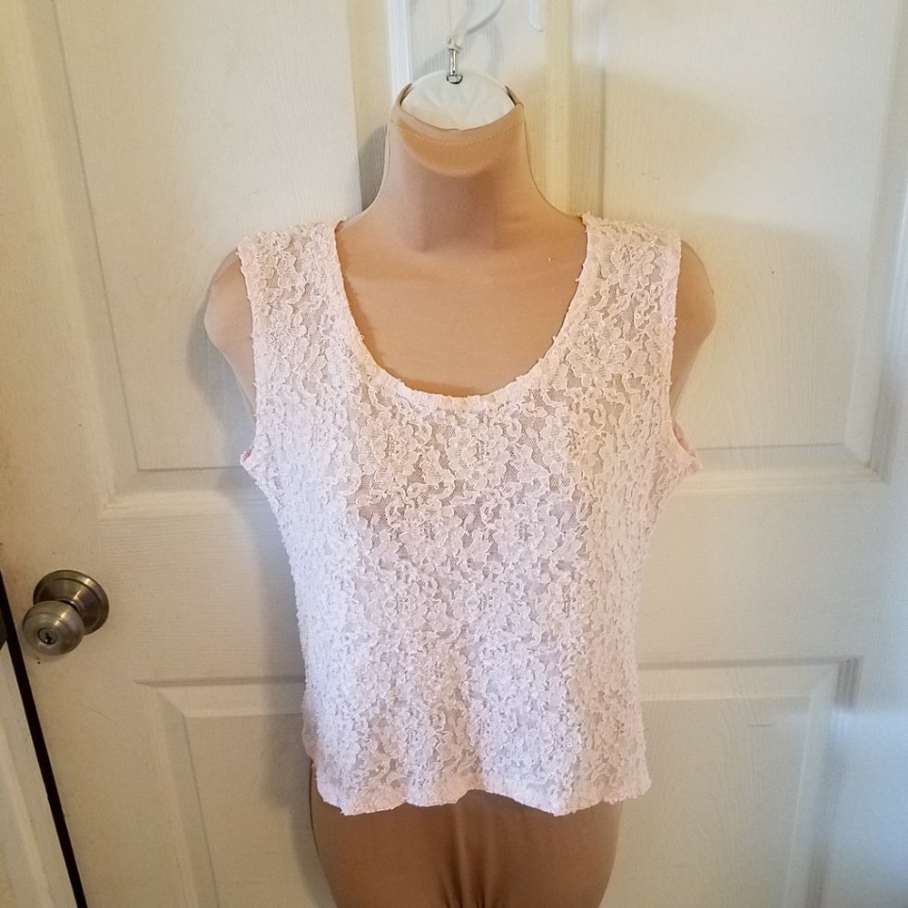 Pink lace camisole